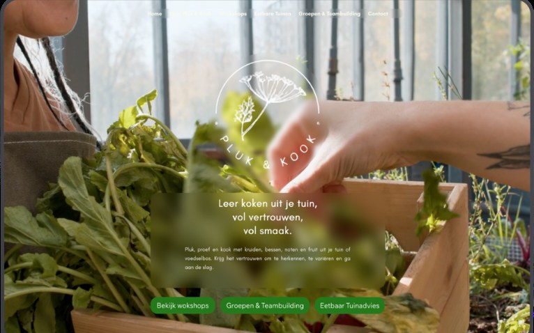 Website van Pluk & Kook